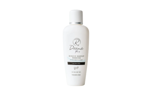 White bottle of R3 Derma Pro Miracle Makeup Remover.